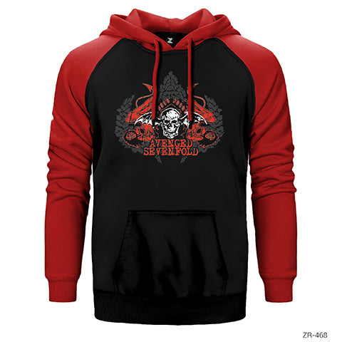 Avenged Sevenfold Red Çift Renk Reglan Kol Sweatshirt / Hoodie