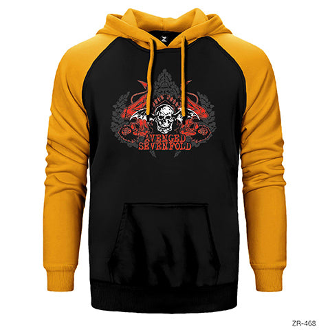 Avenged Sevenfold Red Çift Renk Reglan Kol Sweatshirt / Hoodie