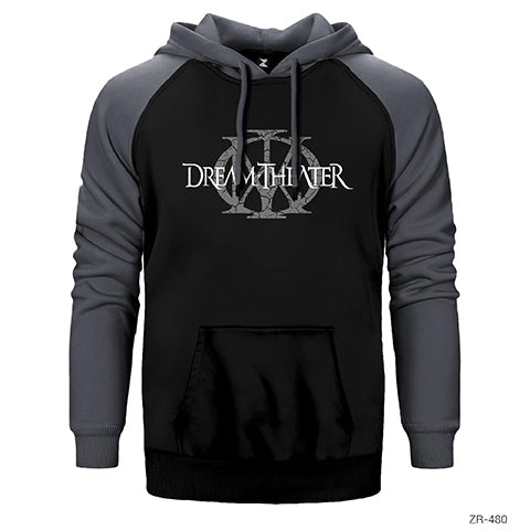 İndirimli Dream Theater Logo Gri Renk Reglan Kol Sweatshirt / Hoodie