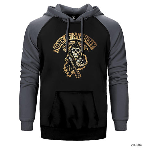 Sons Of Anarchy Gold Çift Renk Reglan Kol Sweatshirt / Hoodie