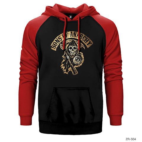 Sons Of Anarchy Gold Çift Renk Reglan Kol Sweatshirt / Hoodie