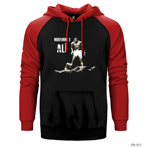 Muhammed Ali Knockout Çift Renk Reglan Kol Sweatshirt / Hoodie