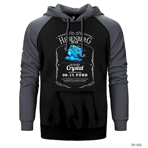 Breaking Bad Blue Crystal Çift Renk Reglan Kol Sweatshirt / Hoodie