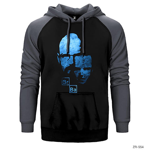 Breaking Bad Blue Sky Walt n Jesse Çift Renk Reglan Kol Sweatshirt / Hoodie