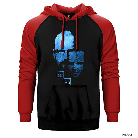 Breaking Bad Blue Sky Walt n Jesse Çift Renk Reglan Kol Sweatshirt / Hoodie