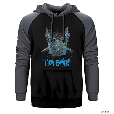 Breaking Bad I am Bad Çift Renk Reglan Kol Sweatshirt / Hoodie