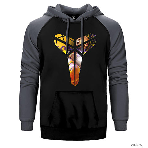 Kobe Bryant Logo 5 Çift Renk Reglan Kol Sweatshirt / Hoodie