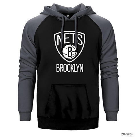 Brooklyn Nets Çift Renk Reglan Kol Sweatshirt / Hoodie