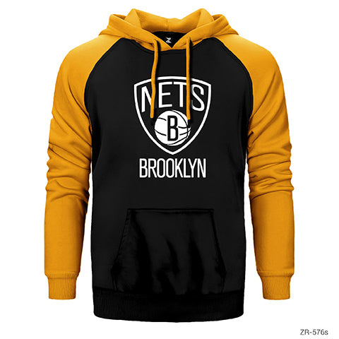 Brooklyn Nets Çift Renk Reglan Kol Sweatshirt / Hoodie