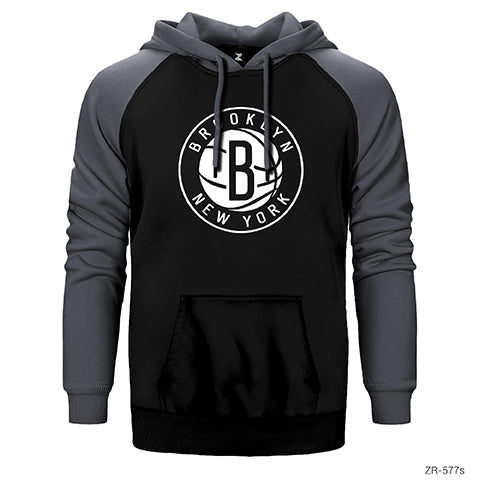 Brooklyn Nets 2 Çift Renk Reglan Kol Sweatshirt / Hoodie