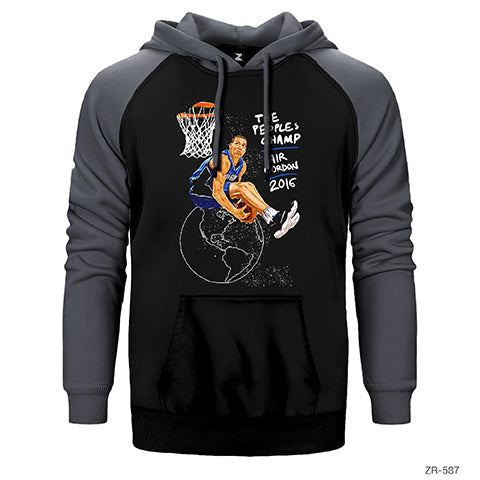 Aeron Gordon Slam Dunk Çift Renk Reglan Kol Sweatshirt / Hoodie