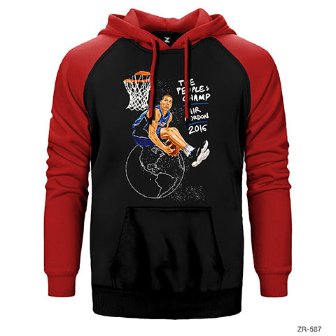Aeron Gordon Slam Dunk Çift Renk Reglan Kol Sweatshirt / Hoodie