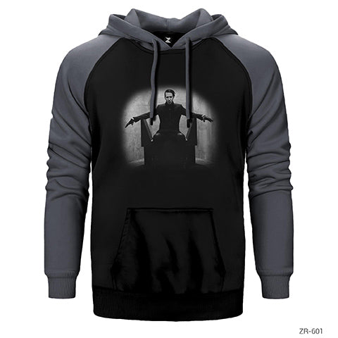 Marlyn Manson Ghost Çift Renk Reglan Kol Sweatshirt / Hoodie