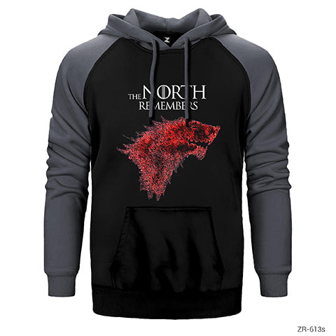 Game of Thrones The North Remembers Çift Renk Reglan Kol Sweatshirt / Hoodie