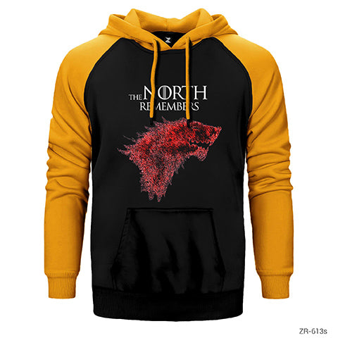 Game of Thrones The North Remembers Çift Renk Reglan Kol Sweatshirt / Hoodie