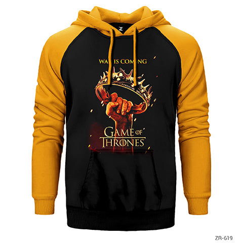 Game Of Thrones War Is Coming Çift Renk Reglan Kol Sweatshirt / Hoodie