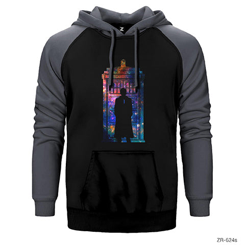 Doctor Who Tardis Space Çift Renk Reglan Kol Sweatshirt / Hoodie