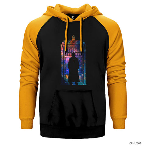 Doctor Who Tardis Space Çift Renk Reglan Kol Sweatshirt / Hoodie