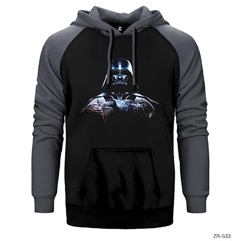 Star Wars Darth Vader Çift Renk Reglan Kol Sweatshirt / Hoodie