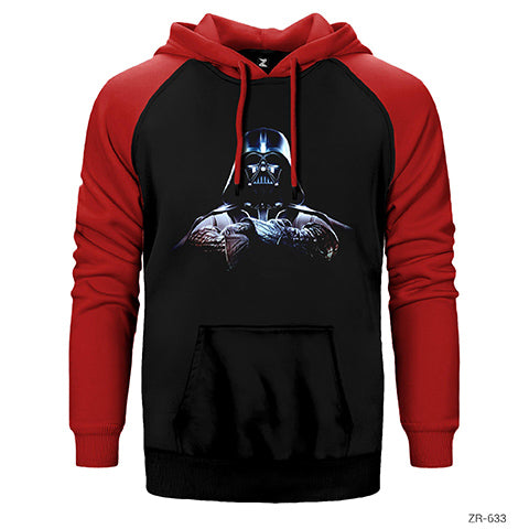 Star Wars Darth Vader Çift Renk Reglan Kol Sweatshirt / Hoodie