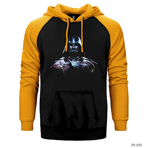Star Wars Darth Vader Çift Renk Reglan Kol Sweatshirt / Hoodie