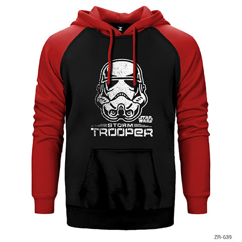Star Wars Darth Storm Trooper Çift Renk Reglan Kol Sweatshirt / Hoodie