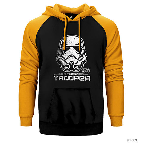 Star Wars Darth Storm Trooper Çift Renk Reglan Kol Sweatshirt / Hoodie