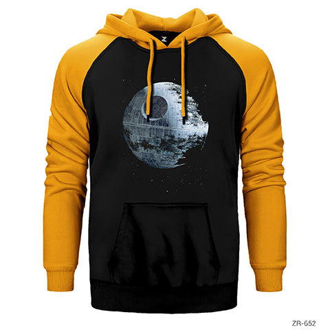 Star Wars Death Star Çift Renk Reglan Kol Sweatshirt / Hoodie