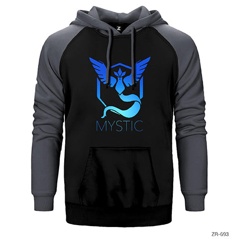 Pokemon Team Mystic Çift Renk Reglan Kol Sweatshirt / Hoodie