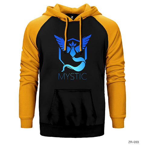 Pokemon Team Mystic Çift Renk Reglan Kol Sweatshirt / Hoodie