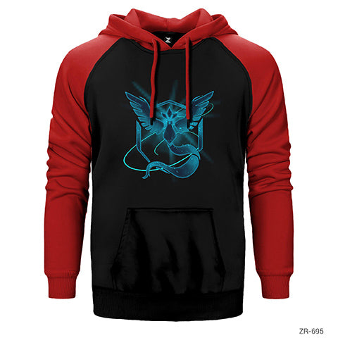 Pokemon Team Mystic Neon Çift Renk Reglan Kol Sweatshirt / Hoodie