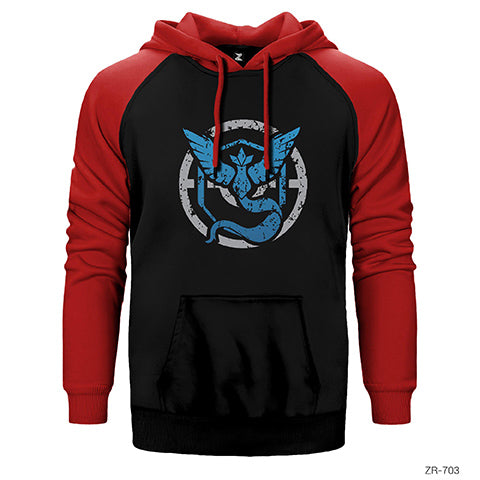 Pokemon Team Mystic Forever Çift Renk Reglan Kol Sweatshirt / Hoodie