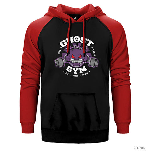 Pokemon Ghost Gym Çift Renk Reglan Kol Sweatshirt / Hoodie