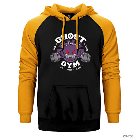 Pokemon Ghost Gym Çift Renk Reglan Kol Sweatshirt / Hoodie