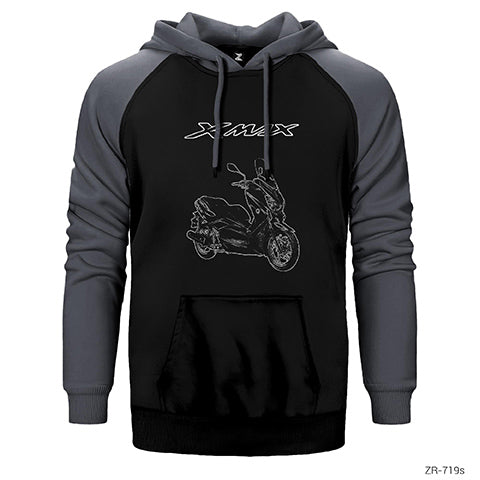 Xmax Skecthing Çift Renk Reglan Kol Sweatshirt / Hoodie