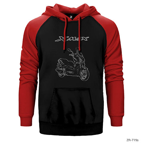 Xmax Skecthing Çift Renk Reglan Kol Sweatshirt / Hoodie