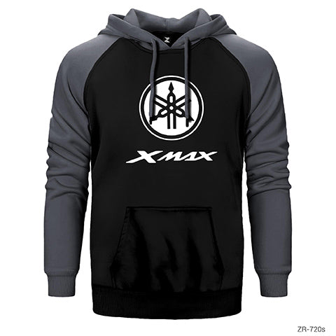 Xmax Logo Çift Renk Reglan Kol Sweatshirt / Hoodie