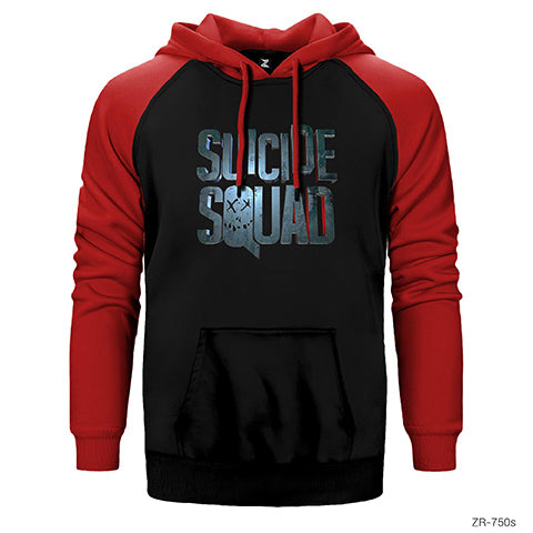 Suicide Squad Logo Çift Renk Reglan Kol Sweatshirt / Hoodie
