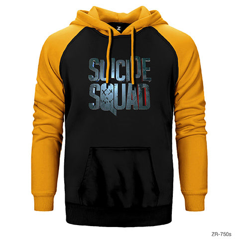 Suicide Squad Logo Çift Renk Reglan Kol Sweatshirt / Hoodie