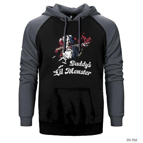 Suicide Squad Harley Quinn Ha Ha Ha Çift Renk Reglan Kol Sweatshirt / Hoodie