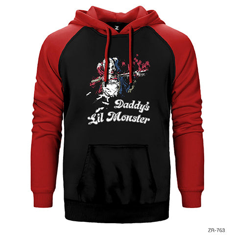 Suicide Squad Harley Quinn Ha Ha Ha Çift Renk Reglan Kol Sweatshirt / Hoodie