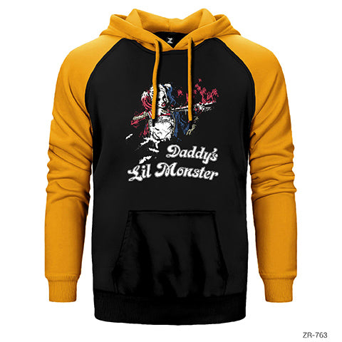 Suicide Squad Harley Quinn Ha Ha Ha Çift Renk Reglan Kol Sweatshirt / Hoodie