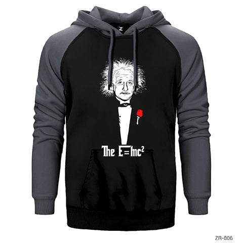 Einstein Emc2 Çift Renk Reglan Kol Sweatshirt / Hoodie
