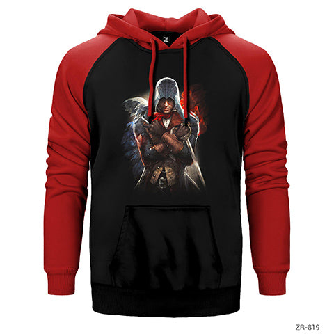 Assassins Creed We Will Unite Çift Renk Reglan Kol Sweatshirt / Hoodie