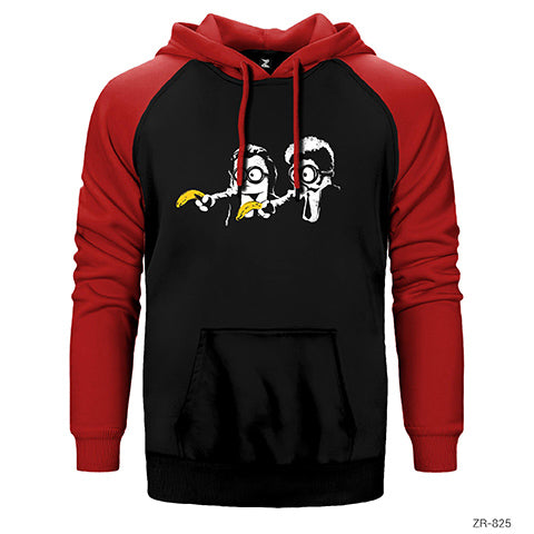 Minion Fiction Çift Renk Reglan Kol Sweatshirt / Hoodie