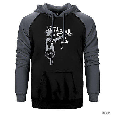 Graffiti İstanbul Çift Renk Reglan Kol Sweatshirt / Hoodie