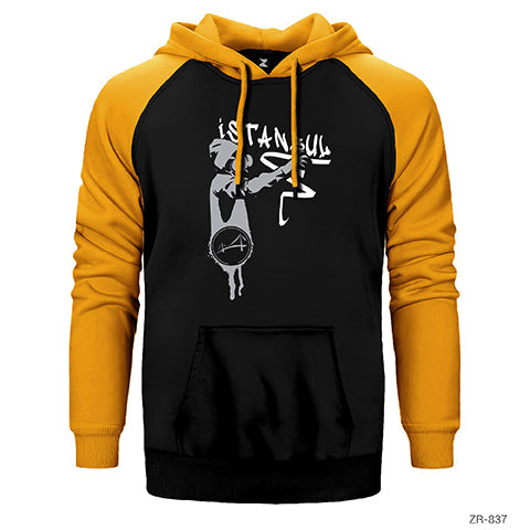 Graffiti İstanbul Çift Renk Reglan Kol Sweatshirt / Hoodie
