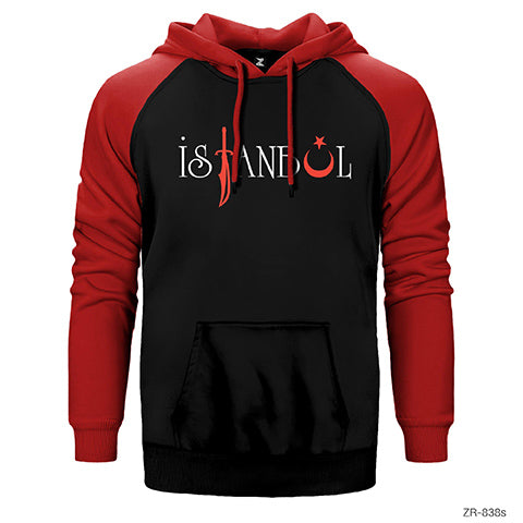 İstanbul Osmanlı Kılıç Çift Renk Reglan Kol Sweatshirt / Hoodie