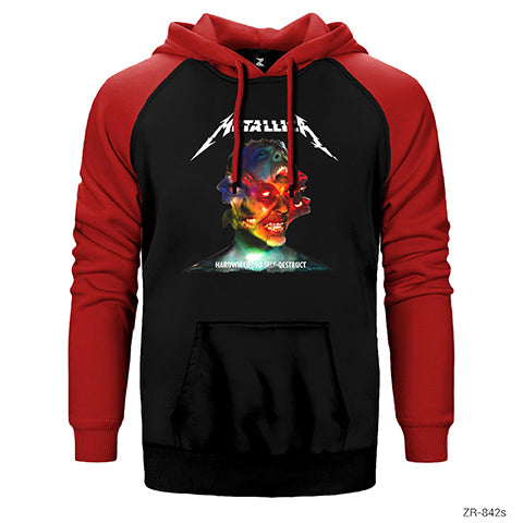 Metallica Hardwired Çift Renk Reglan Kol Sweatshirt / Hoodie