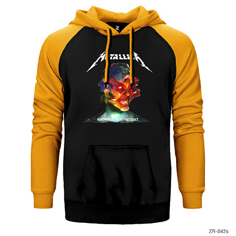 Metallica Hardwired Çift Renk Reglan Kol Sweatshirt / Hoodie